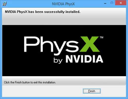 התקנת NVIDIA PhysX.