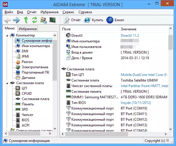 característiques detallades d'un ordinador en AIDA64