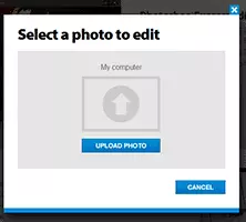 Завантаження фотографії в Photoshop Online Tools