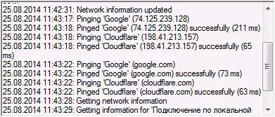 Vérification de la communication IP et DNS