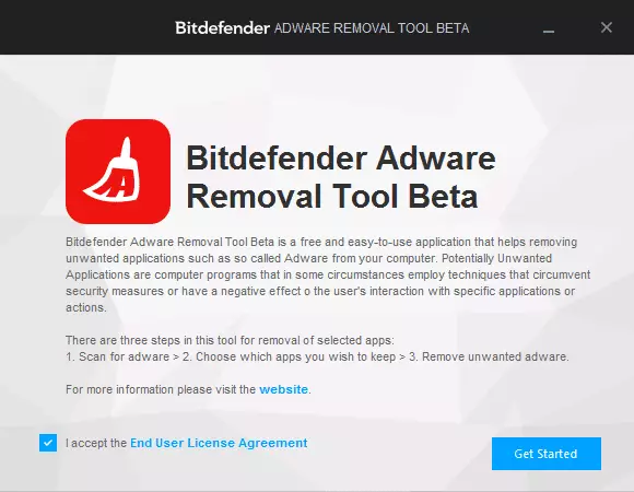 Trčanje BitDefender adware alat za uklanjanje