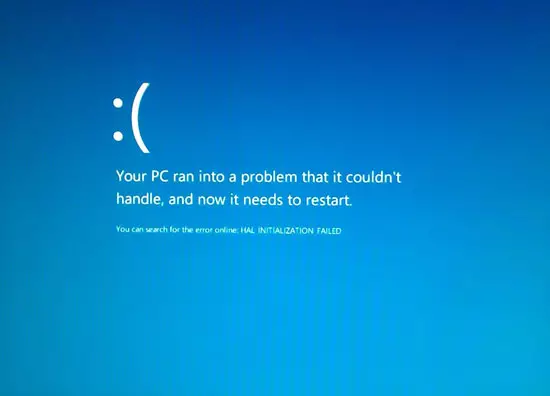 Obrazovka modrá smrt v systému Windows 8