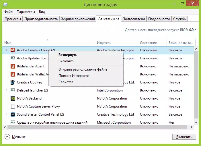 Uruchomienie w systemie Windows 8.1 Menedżer zadań