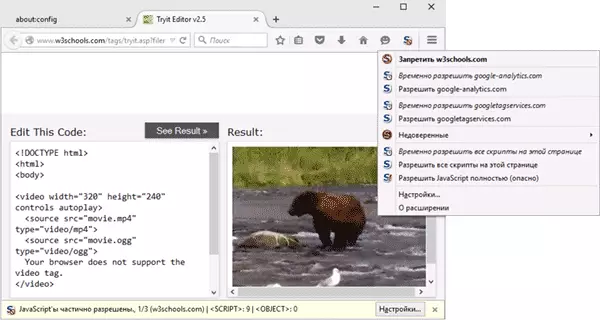 Noscript extension for Mozilla Firefox