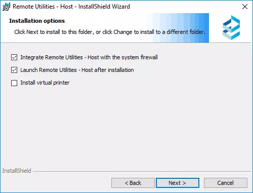 Installation af Remote Utilities Host